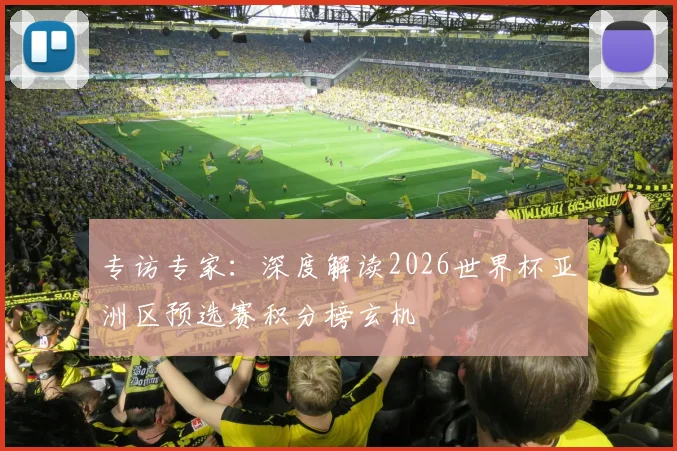 专访专家：深度解读2026世界杯亚洲区预选赛积分榜玄机
